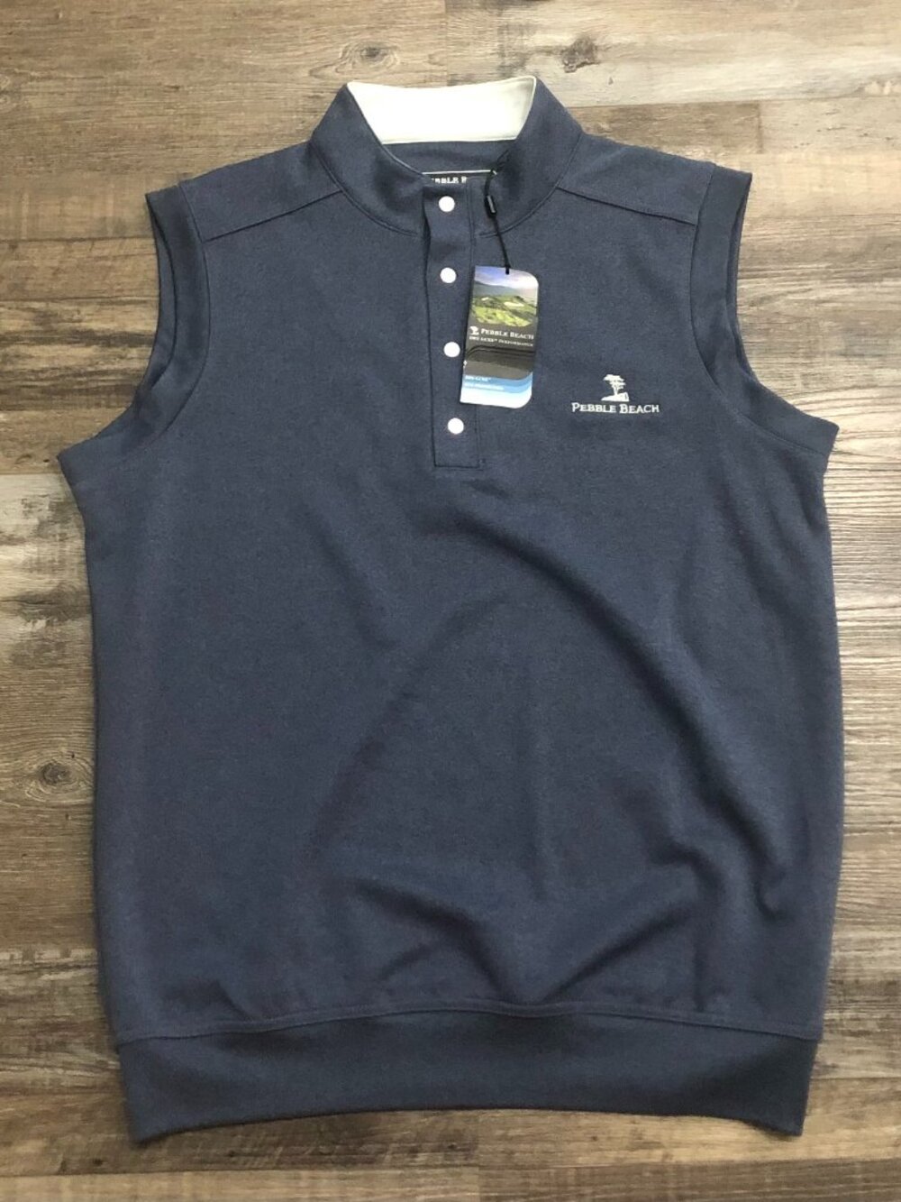 Pebble Beach Dry Luxe Mens Small Blue Golf Vest New with Tags